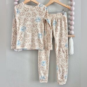 Cat & Jack Milk & Cookies Print Kids Pajama Set